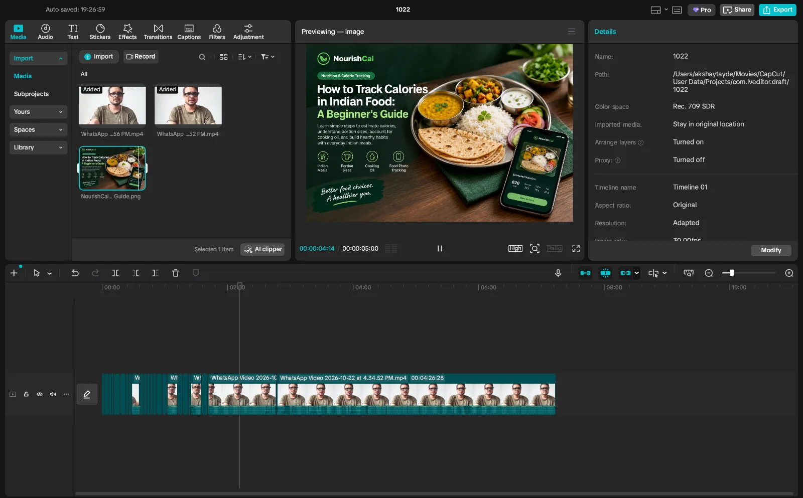 CapCut video editor interface showing a video editing timeline and creative editing tools